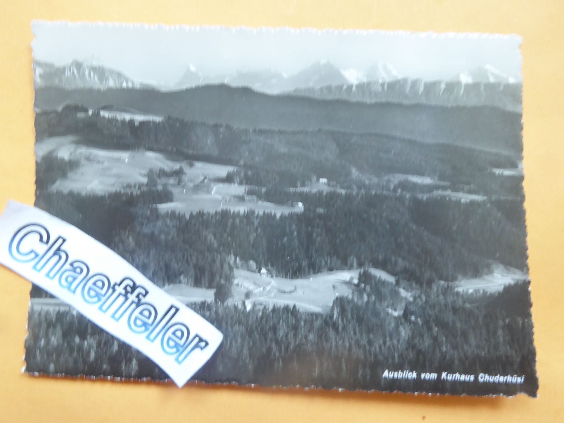 Cartoline postali: Ausblick vom Kurhaus Chuderhüsi – Usato da Zürich venduto da Chaeffeler