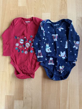 2er Set Weihnachtsbodies Grösse 74/80