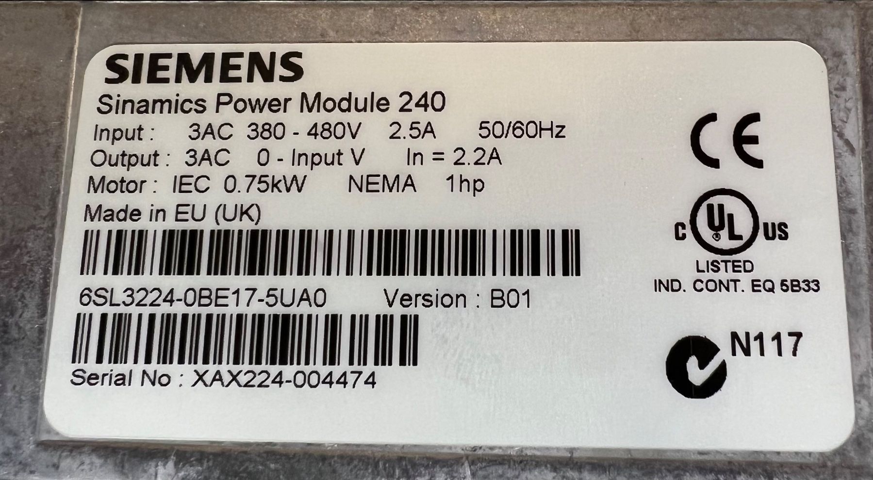 Siemens Wechselrichter: Frequenzumrichter 0.75kW Siemens Sinamics PM240 – Gebraucht aus Romanshorn von DonRicardoo 4