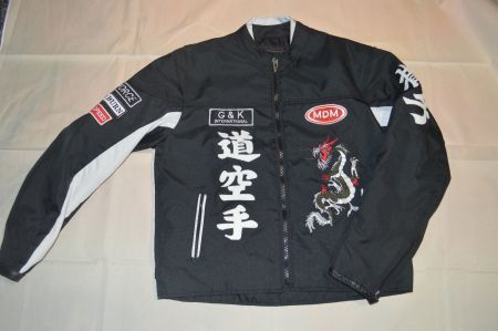 Herren Jacke MDM Drachen Motiv schwarz