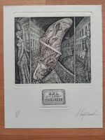 Exlibris Leonid Stroganov - Original Radierung signiert