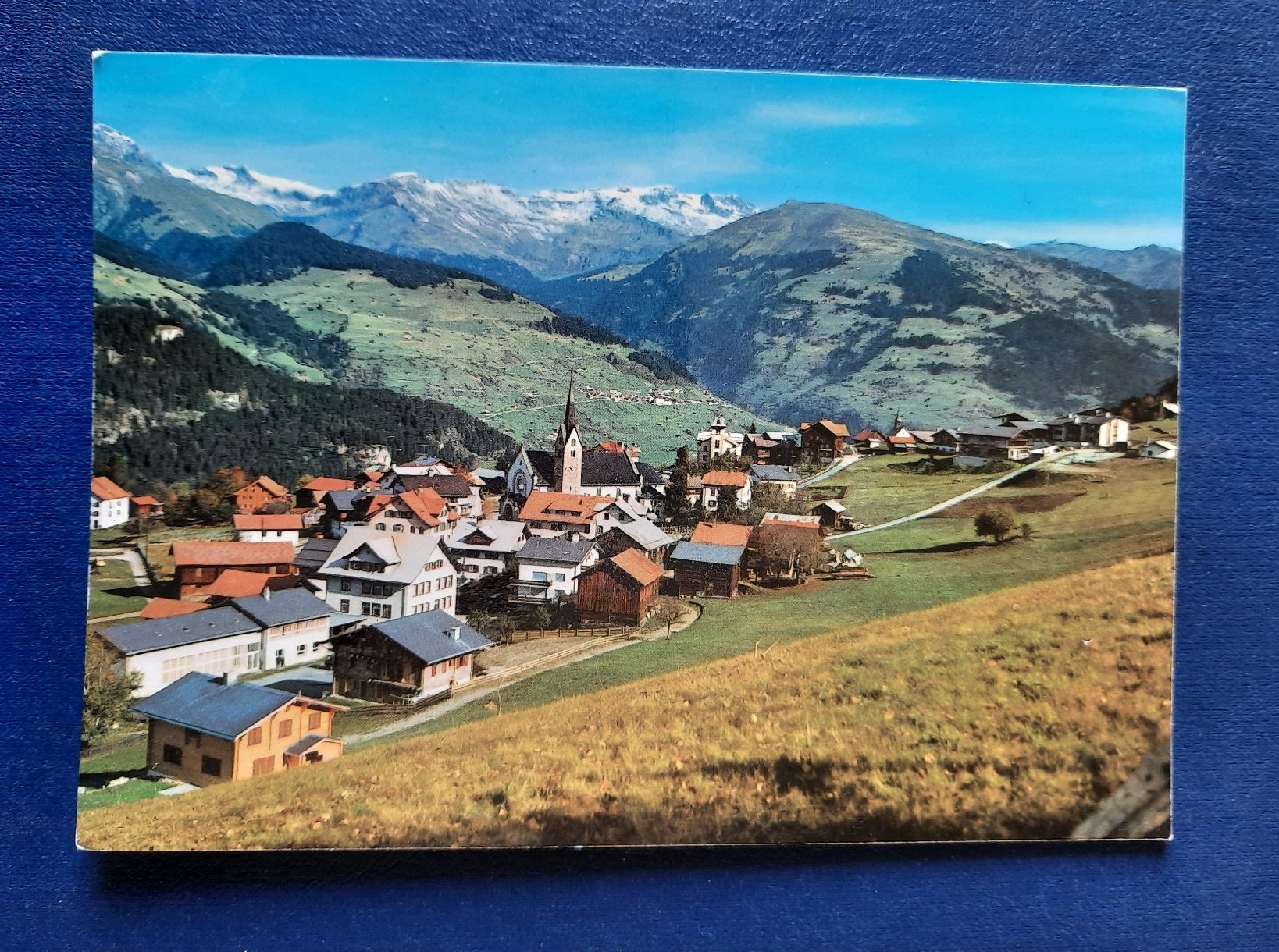 Cartoline postali: Ansichtskarte Obersaxen-Meierhof, gest.1978 – Usato da Marly venduto da neu-adlerauge65
