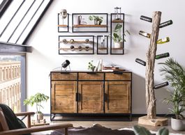 Sideboard SIDNEY Mangoholz massiv 140 x 90 cm