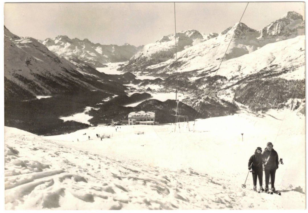 Cartoline postali: St. Moritz - Skilift Muottas Muragl – Usato da Binningen venduto da Mountainrider