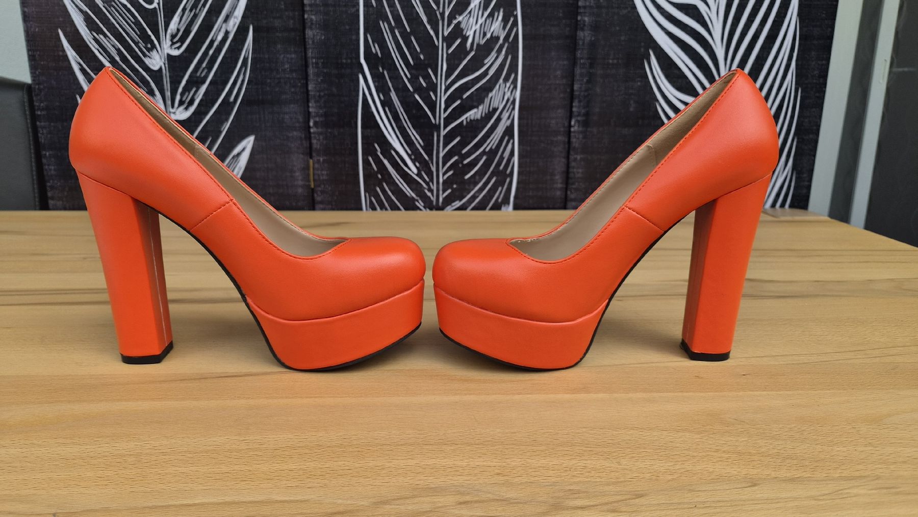 Chaussures femmes: High Heels mit Blockabsatz orange Gr. 41  – Neuf (Voir description) à Winznau par banditgsf 2