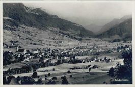 Schüpfheim LU Flugaufnahme mit Kirche Nr.2412j , 1939
