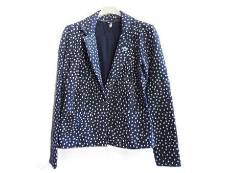 BLUTSGESCHWISTER  Gr. 34 / 36 Sweat Blazer blau weiss