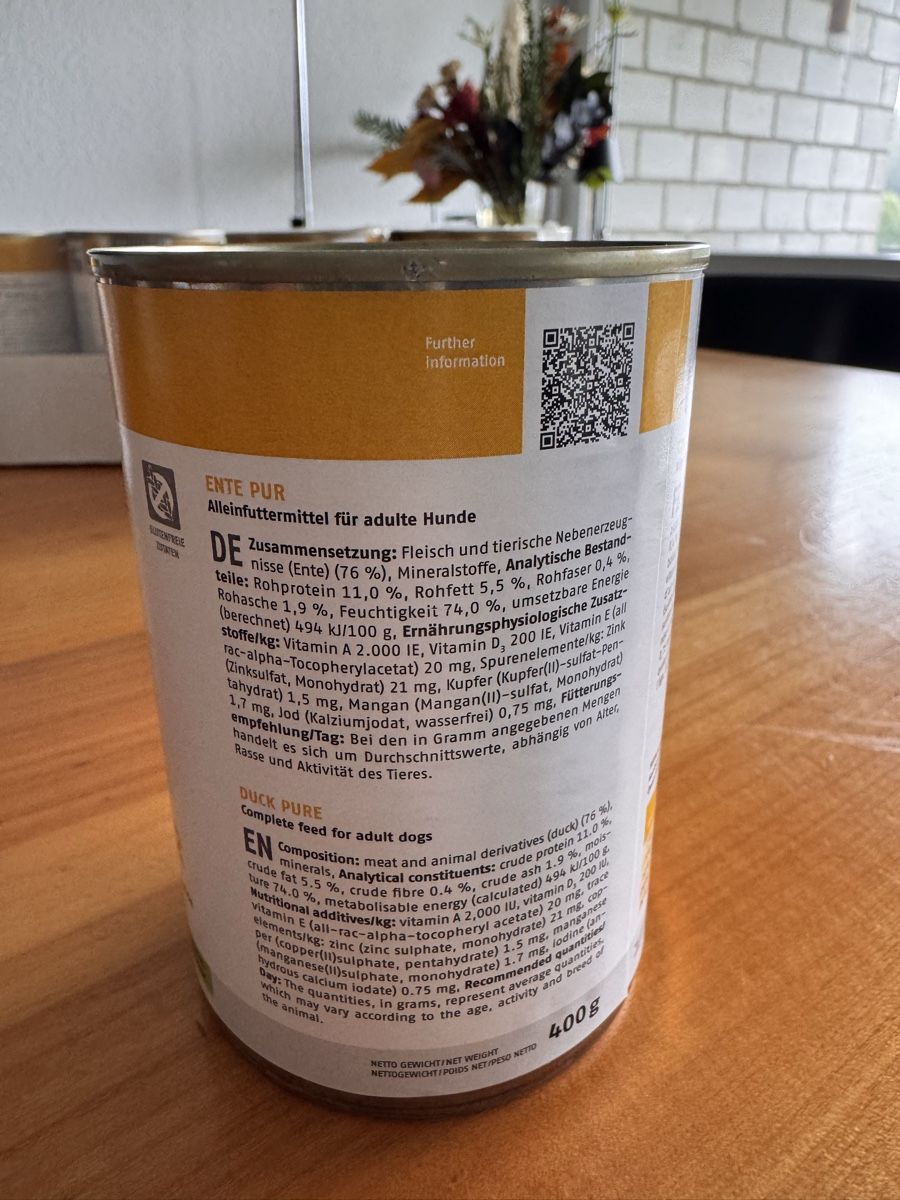 Nourriture: Vet Concept Hundefutter Ente – Neuf avec emballage d'origine à Hinterkappelen par Figaro2 1