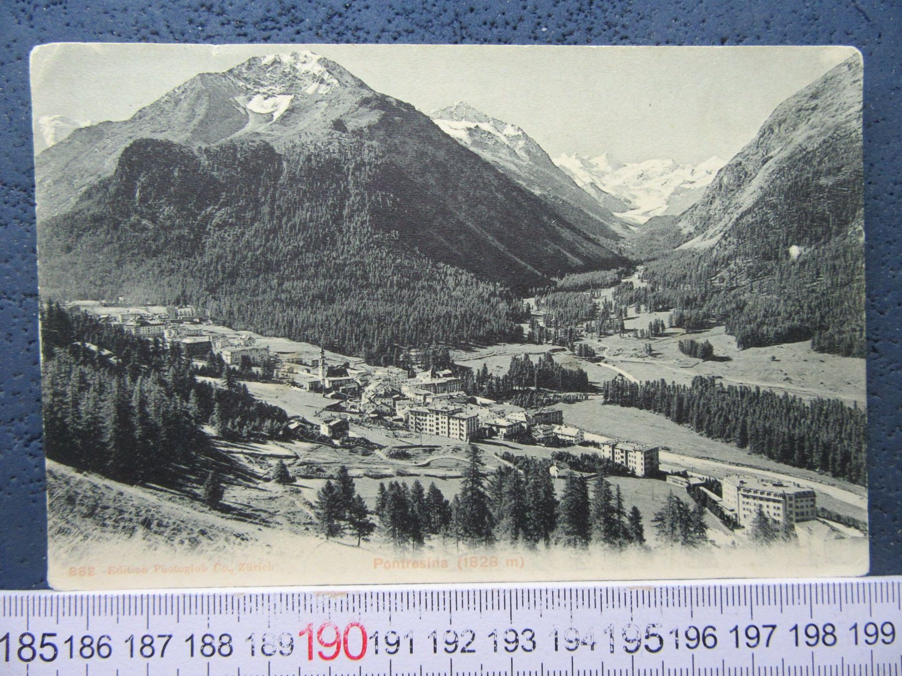 Ansichtskarten: PONTRESINA 1907 PANORAMA GR AK – Gebraucht aus Ettingen von Hausi4711