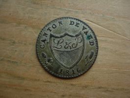 (S) Waadt 2 1/2 Rappen 1816 UNZ-