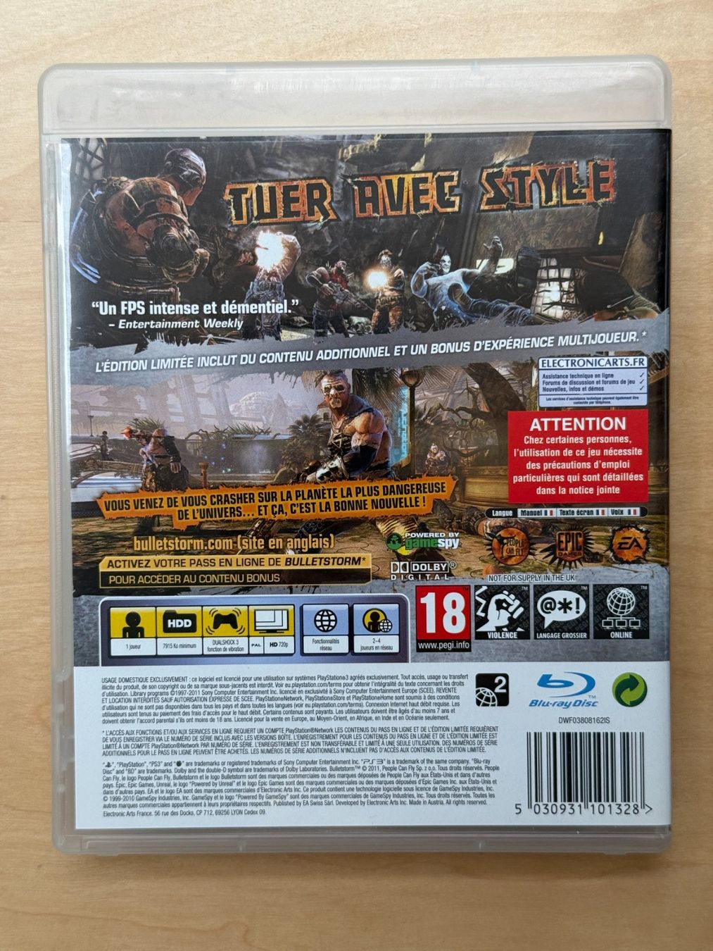 Giochi: Bulletstorm - PlayStation 3 - FR – Usato da Genève venduto da Jeux_Retro 1