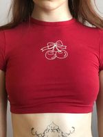 Crop top rouge cerise