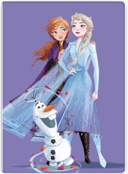 Ensemble Couverture Polaire Frozen 2 (160x130cm) + Oreiller (45x45cm) – Neuf