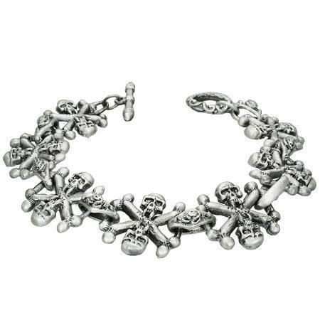 Armbänder & -reifen: Pirate Skull Crossbones Toggle Bracelet – Neu (gemäss Beschreibung) aus Schwanden GL von UHRKNALL