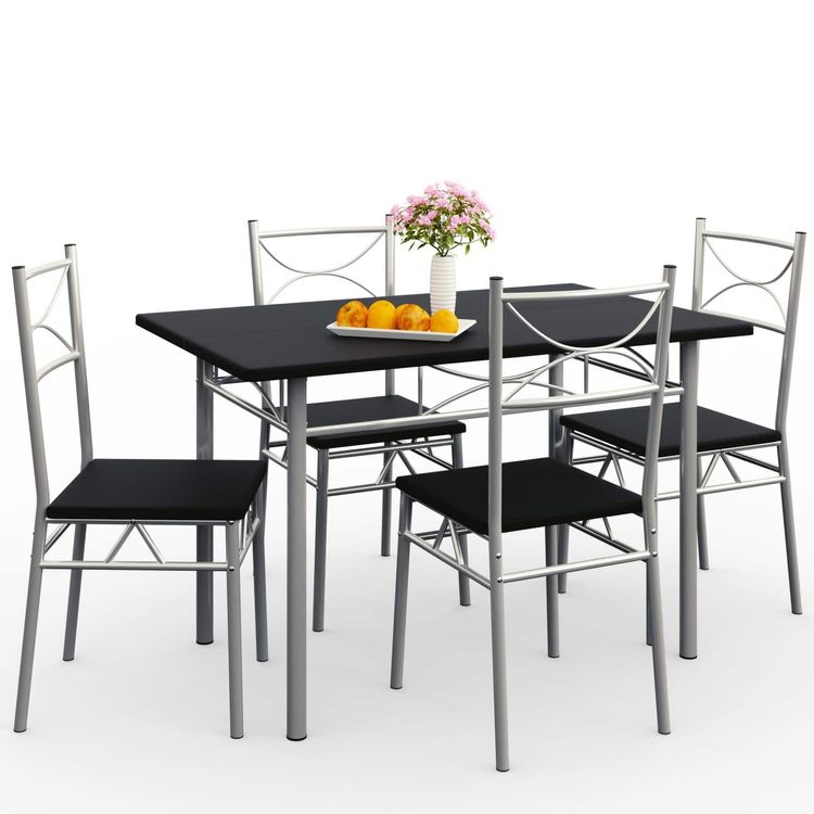 Esstisch & Stühle Set - 5 Teilig - Eiche 1