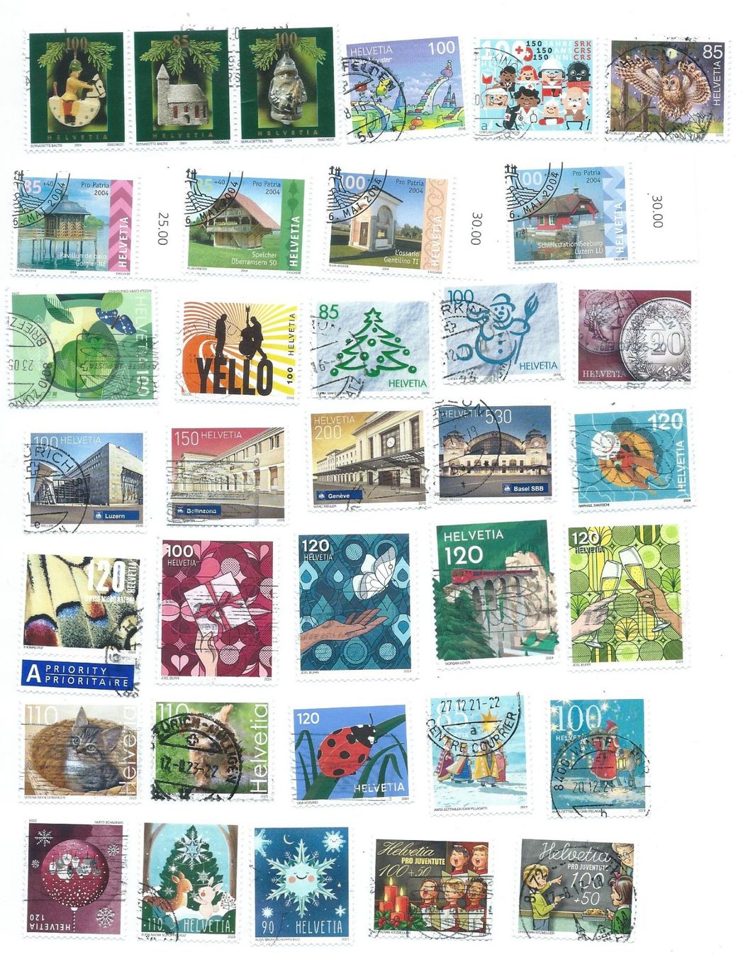 Alle Briefmarken: Neuere Briefmarken Schweiz – Gebraucht aus Mönchaltorf von Bantu7
