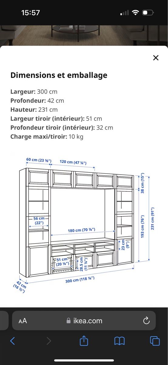 Ikea Mobili TV: Bibliothèque meuble TV – Nuovo (secondo la descrizione) da zürich venduto da mariegou 2