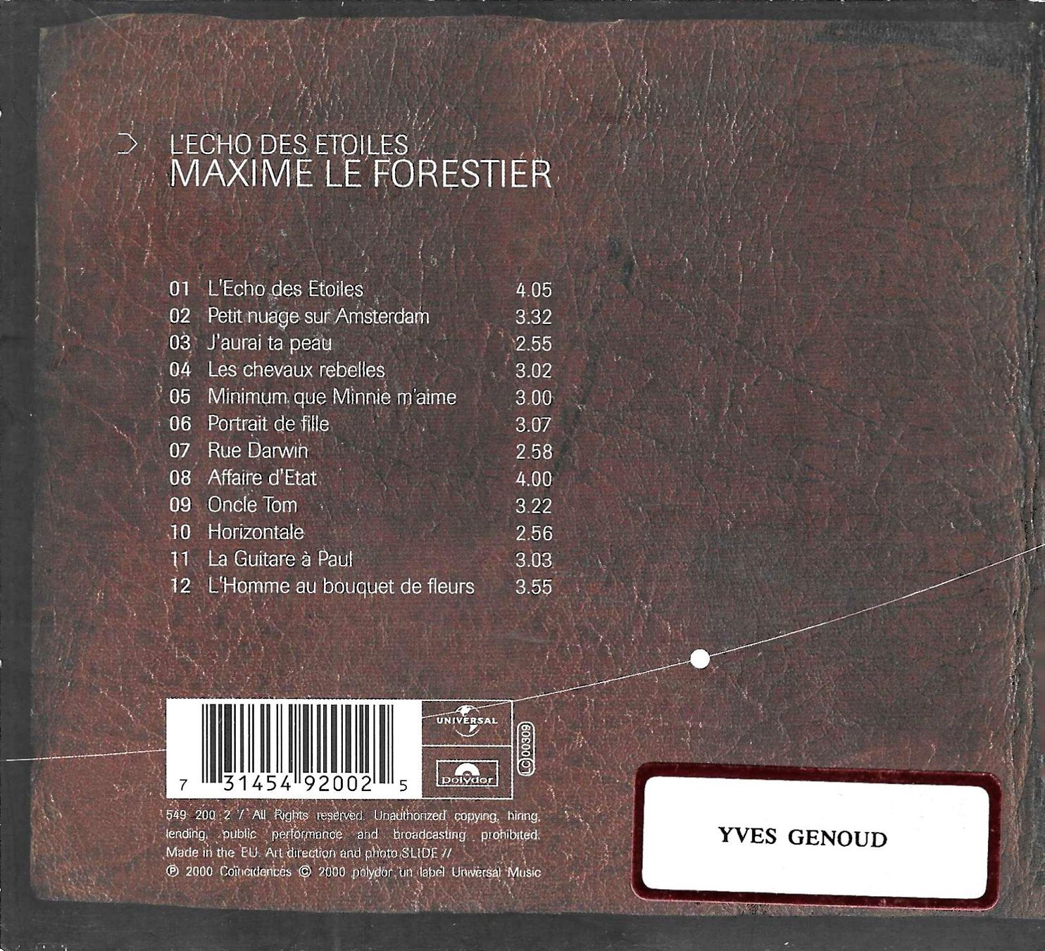 CD: Maxime Le Forestier 2 CD's - L'écho des étoiles & Same – Usato da Savagnier venduto da Ne2065 2