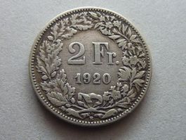 2 Fr.  1920   -  ungereinigt  -