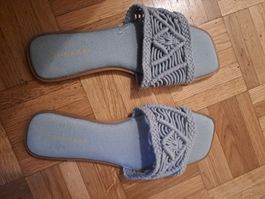 Hellblaue Sommerschuhe / Sandalen, Gr. 39, Neu