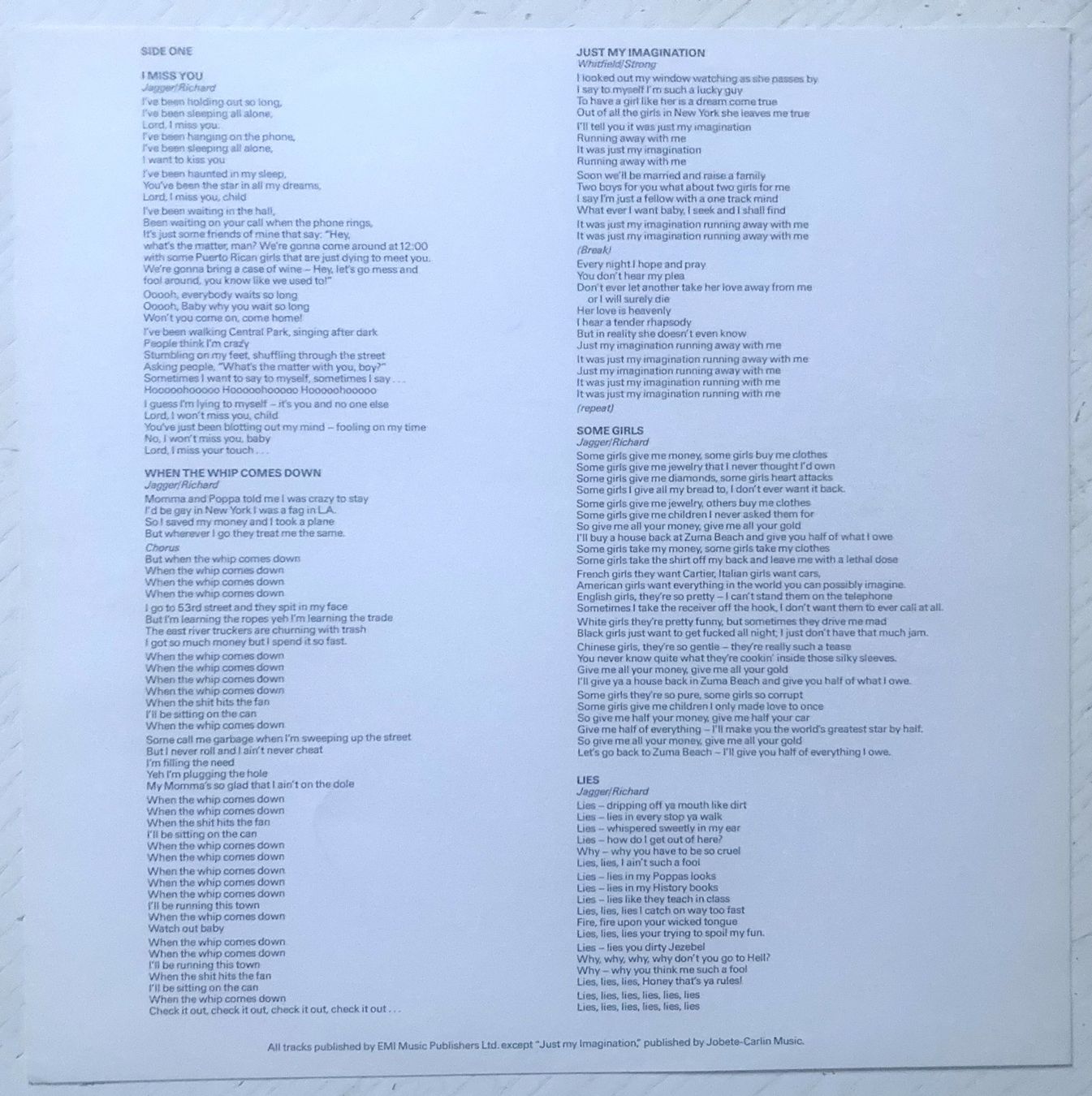 Vinyles: ROLLING STONES - SOME GIRLS – D'occasion à Bottens par hotter-than-hell 5