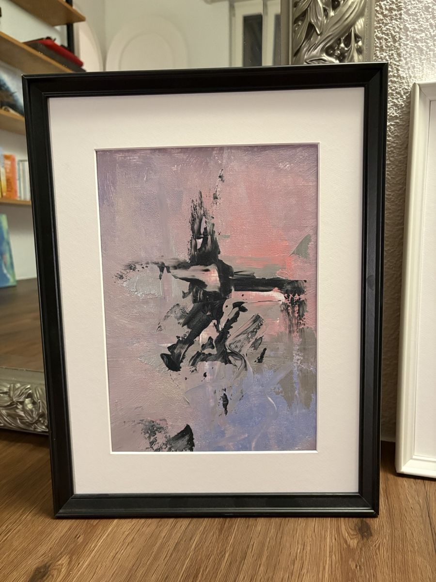 Dipinti: Abstract Framed Painting 32x42cm – Nuovo e nell'imballaggio originale da Zürich venduto da Asybb 1
