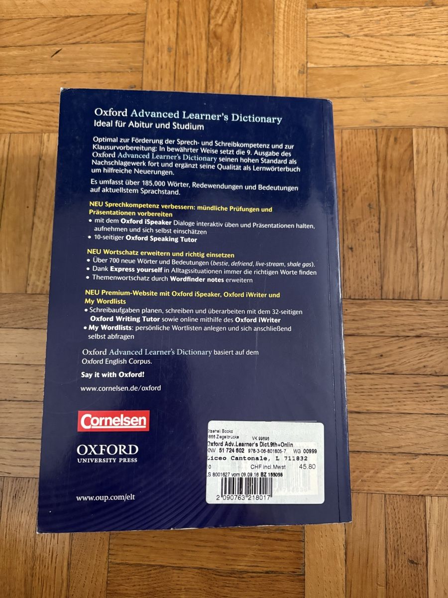Libri: Oxford Advanced Learner's Dictionary – Usato da Viganello venduto da cos_m2tj 2