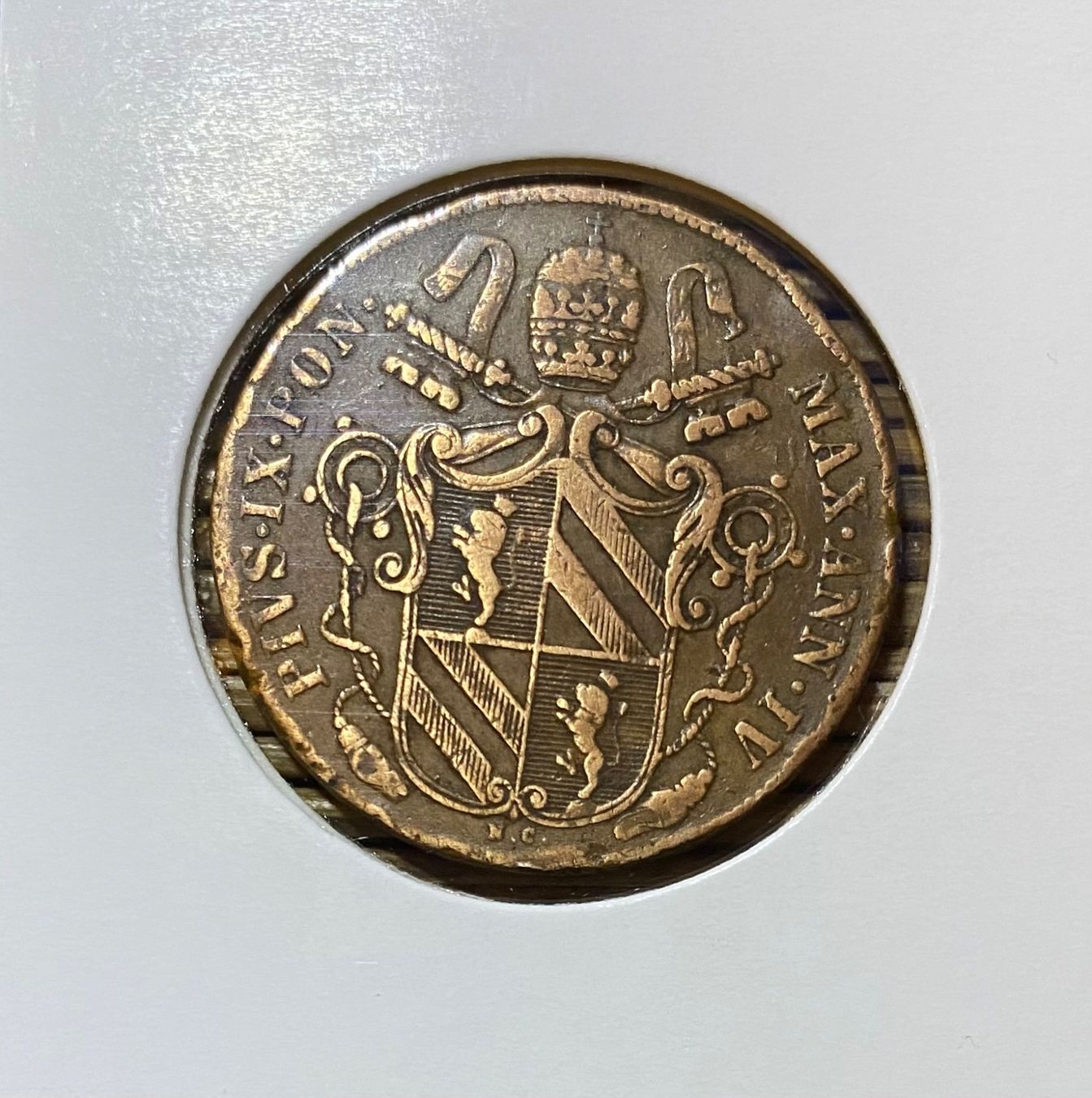 Europäische Münzen: Kirchenstaat 1 Baiocco 1849 R – Gebraucht aus Speicher von  3
