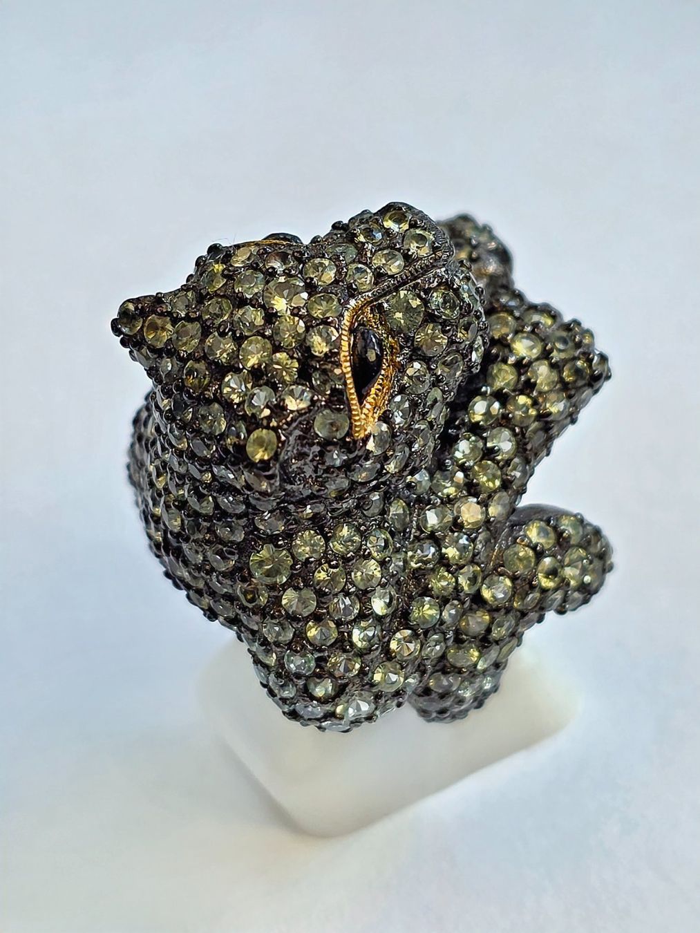 Ringe: Ring Panther hellblauen Edelsteinen Grösse 57 – Neu (gemäss Beschreibung) aus Zürich von Bieter04 4