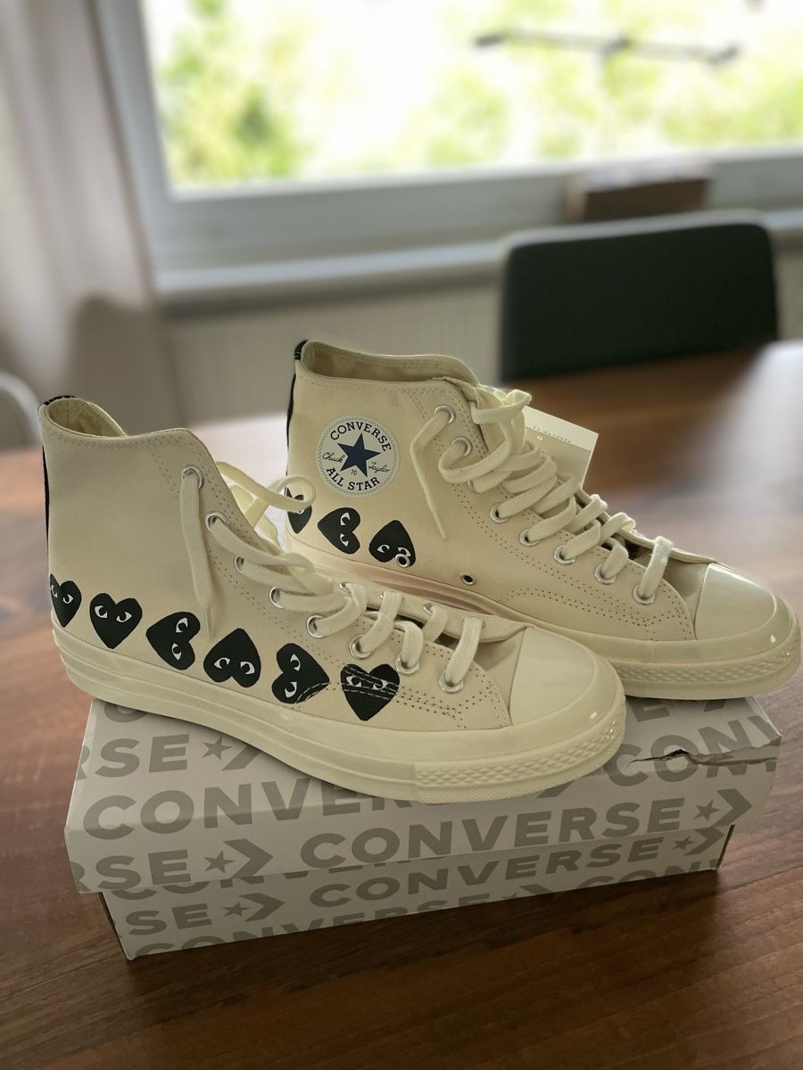 Comme Des Garcons Scarpe da uomo: COMME DES GARCONS PLAY SNEAKERS CDG PLAY CONVERSE – Nuovo e nell'imballaggio originale da Fulenbach venduto da gabriele2310