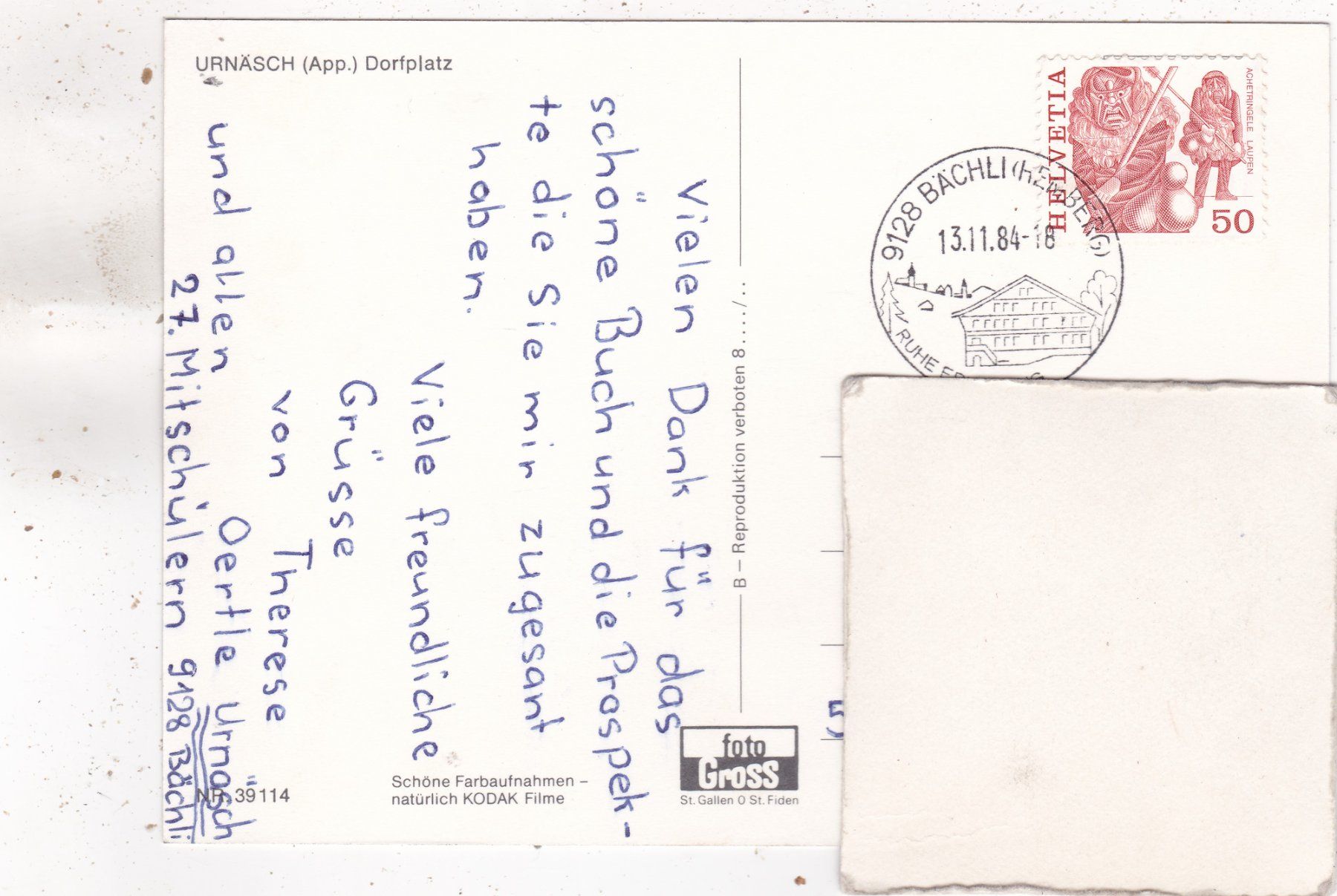 Cartoline postali: Urnäsch Dorfplatz 1984 – Usato da Herisau venduto da Lisegrat2008 1