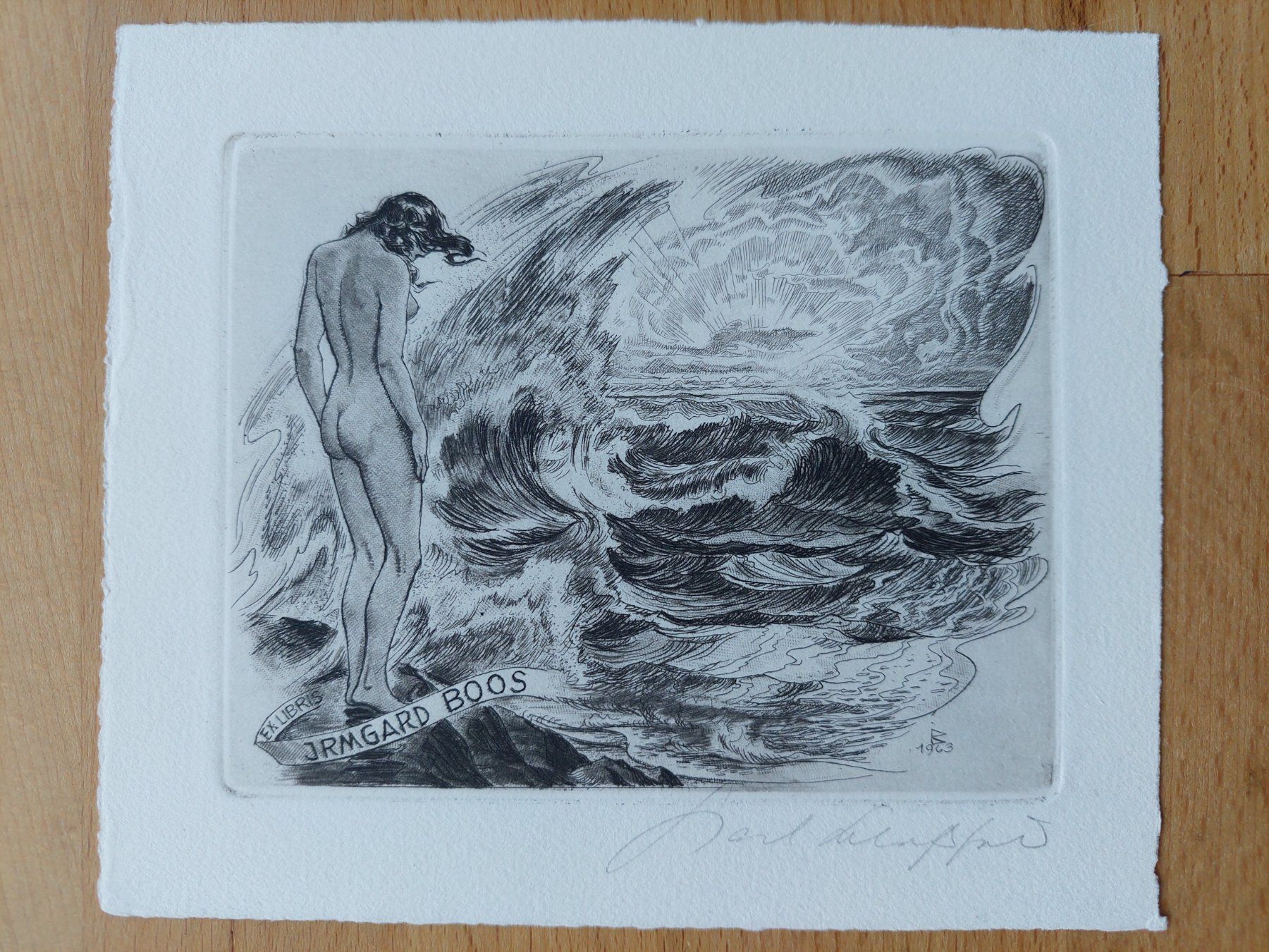 Dipinti: Exlibris Karl Blossfeld - Original Radierung signiert – Usato da Obfelden venduto da Exlibris-Art