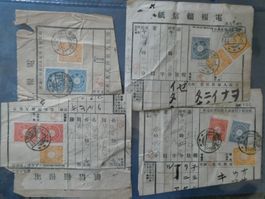 Japan 1944 Lot mit Abschnitten