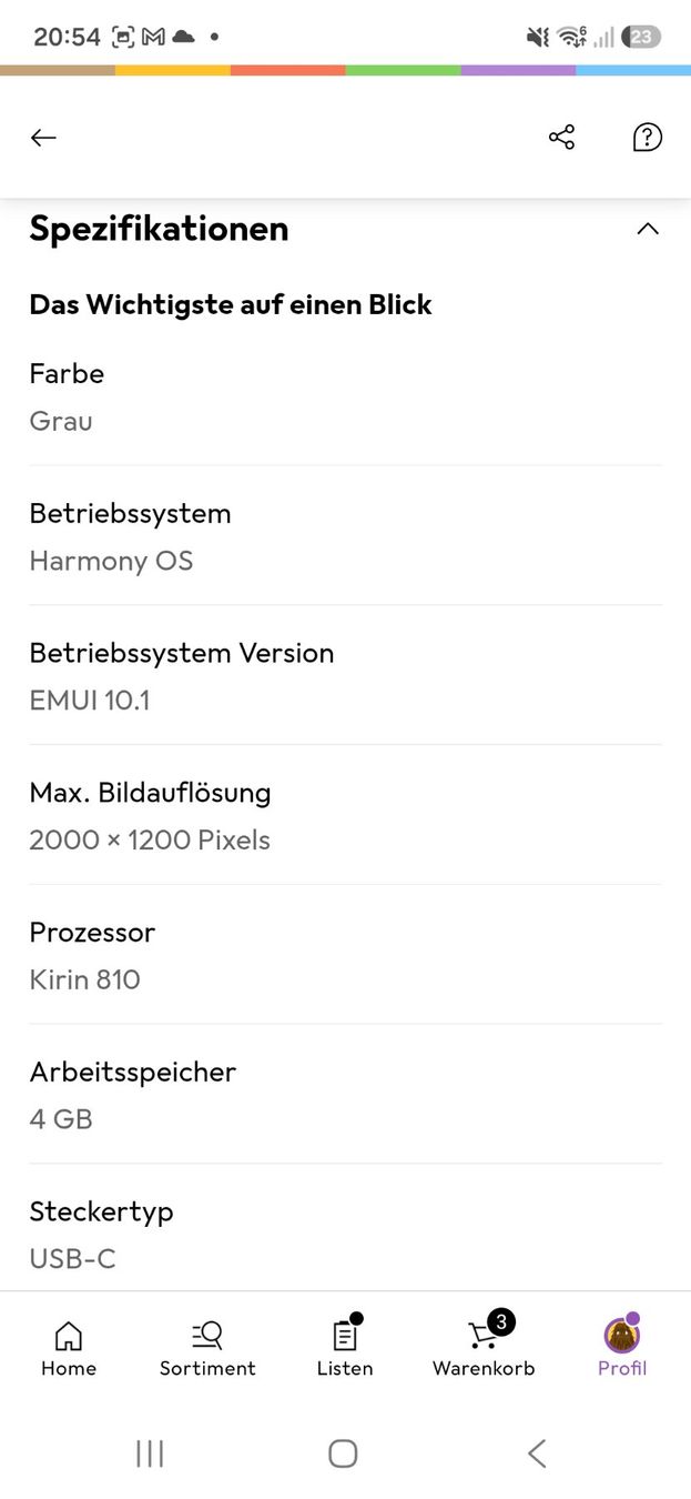Huawei Tablet PC: Tablet Huawei MatePad 10.4 – Gebraucht aus Mamishaus von Salima 9