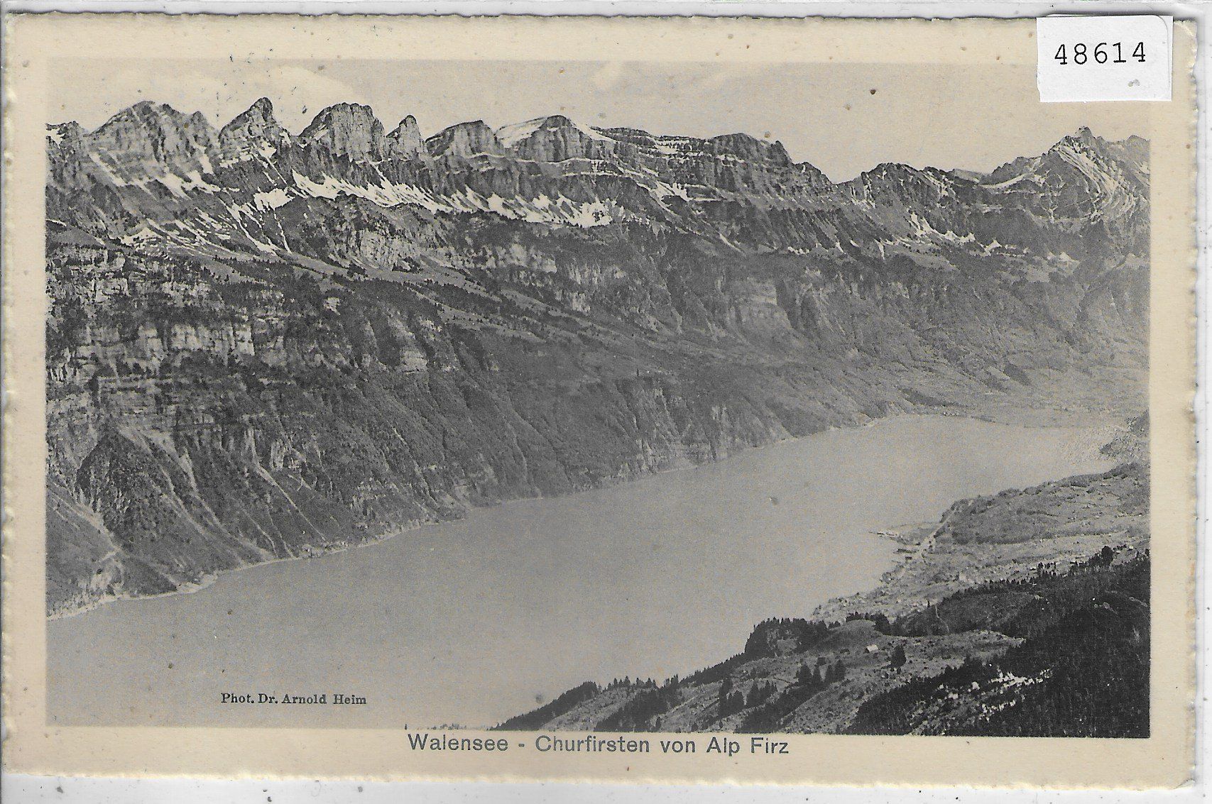 Cartoline postali: Walensee - Churfirsten von Alp Firz – Usato da Ettingen venduto da Kartenplanet