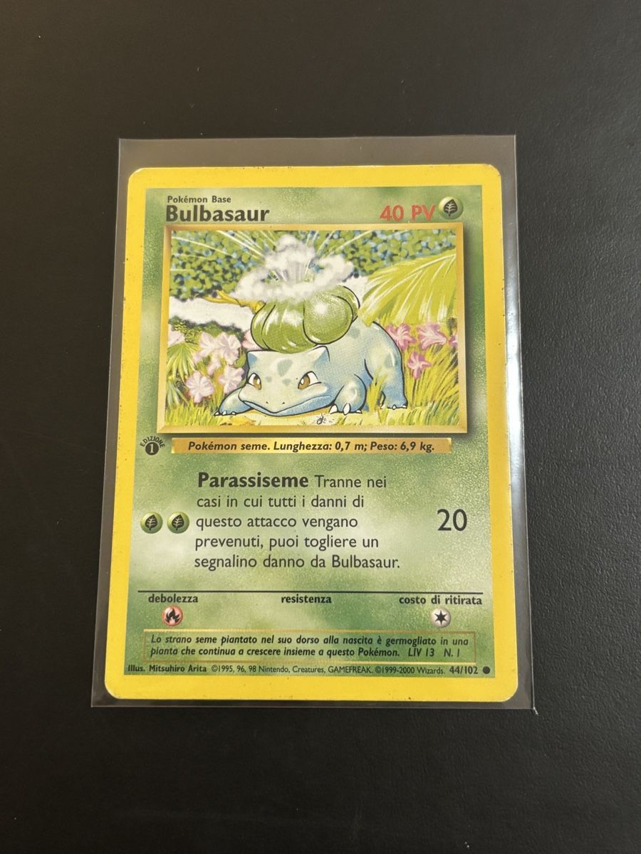 Pokémon Sammelbilder & Trading cards: Pokémon Bulbasaur 44/102 Base Set 1 Edition – Gebraucht aus Caslano von Luke_