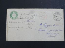1879, Brief von Sierre nach Frankreich