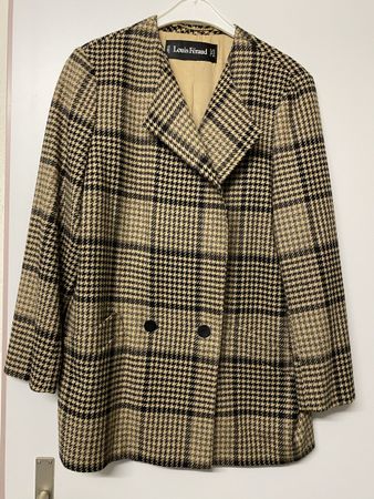Damen Blazer Louis Feraud kariert braun beige Grösse 38