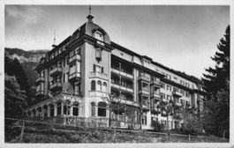 Alte Ansichtskarte Haus St. Josef, Lungern, OW, 1949