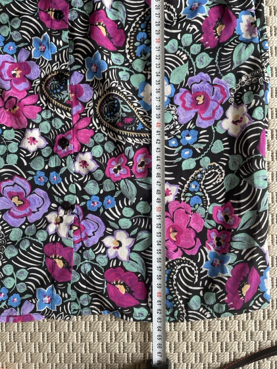 Camicette: Bluse mit Blumenmuster, Cerise Blue, M – Usato da Solothurn venduto da Bobesch08 6