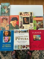 8 Buecher ueber Kunstgeschichte und Maler (auf Italienisch)