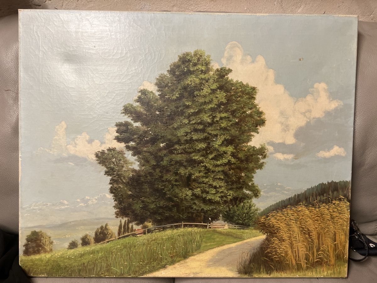 Dipinti: Gemälde, Herrschaft Baum,J.A.Fischer1946 – Usato da Rorschach venduto da TimelessTrading