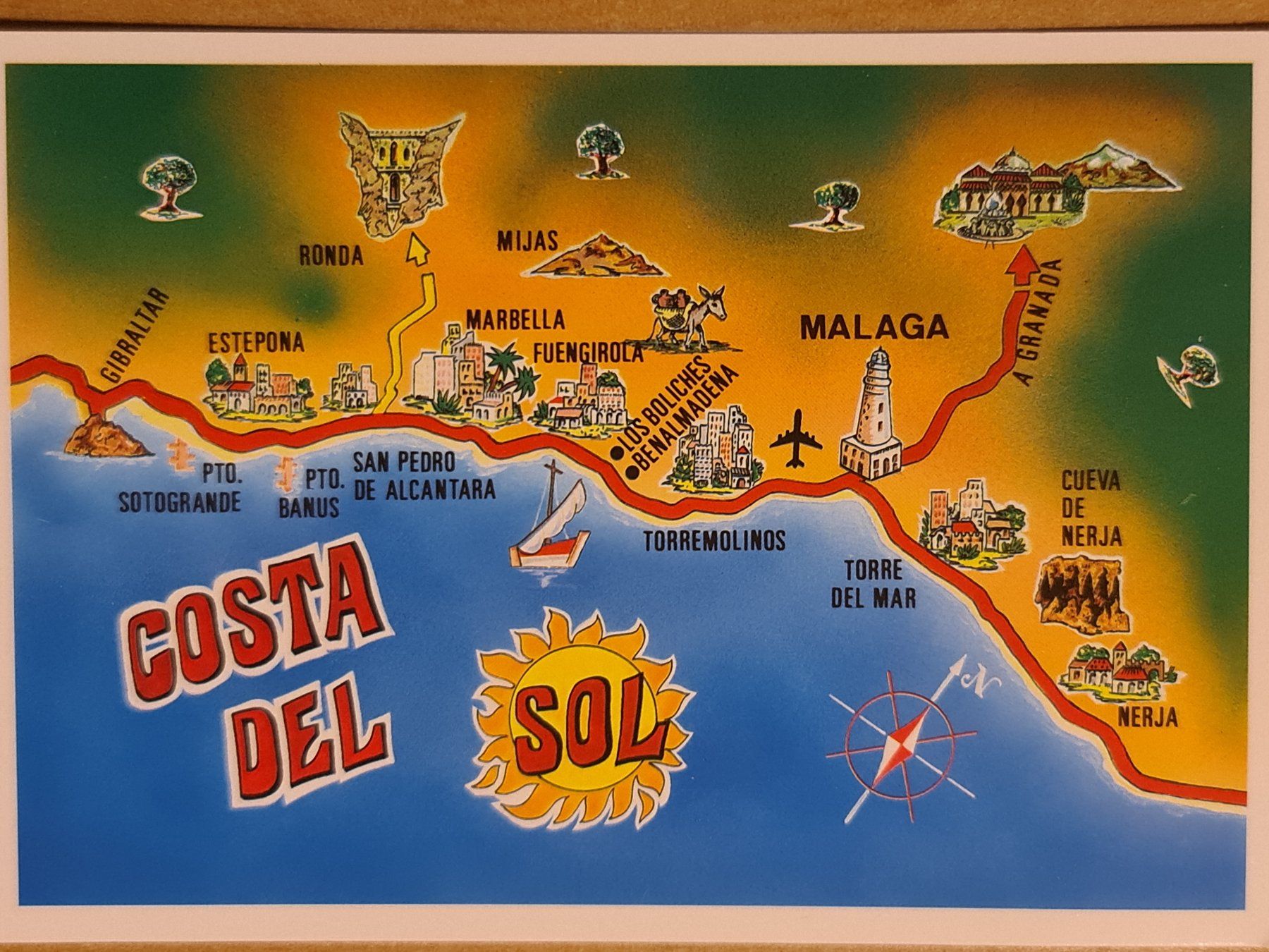 Cartoline postali: Ansichtskarte Costa del Sol – Usato da Dintikon venduto da Vexi