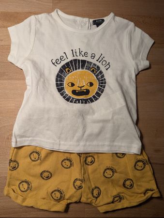 Shorts und T-Shirt  mit Löwe für einen Jungen, Grösse 68 cm