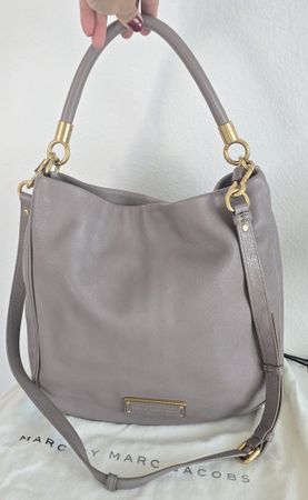 Marc Jacobs Henkel/Umhängetasche Softleder Taupe  