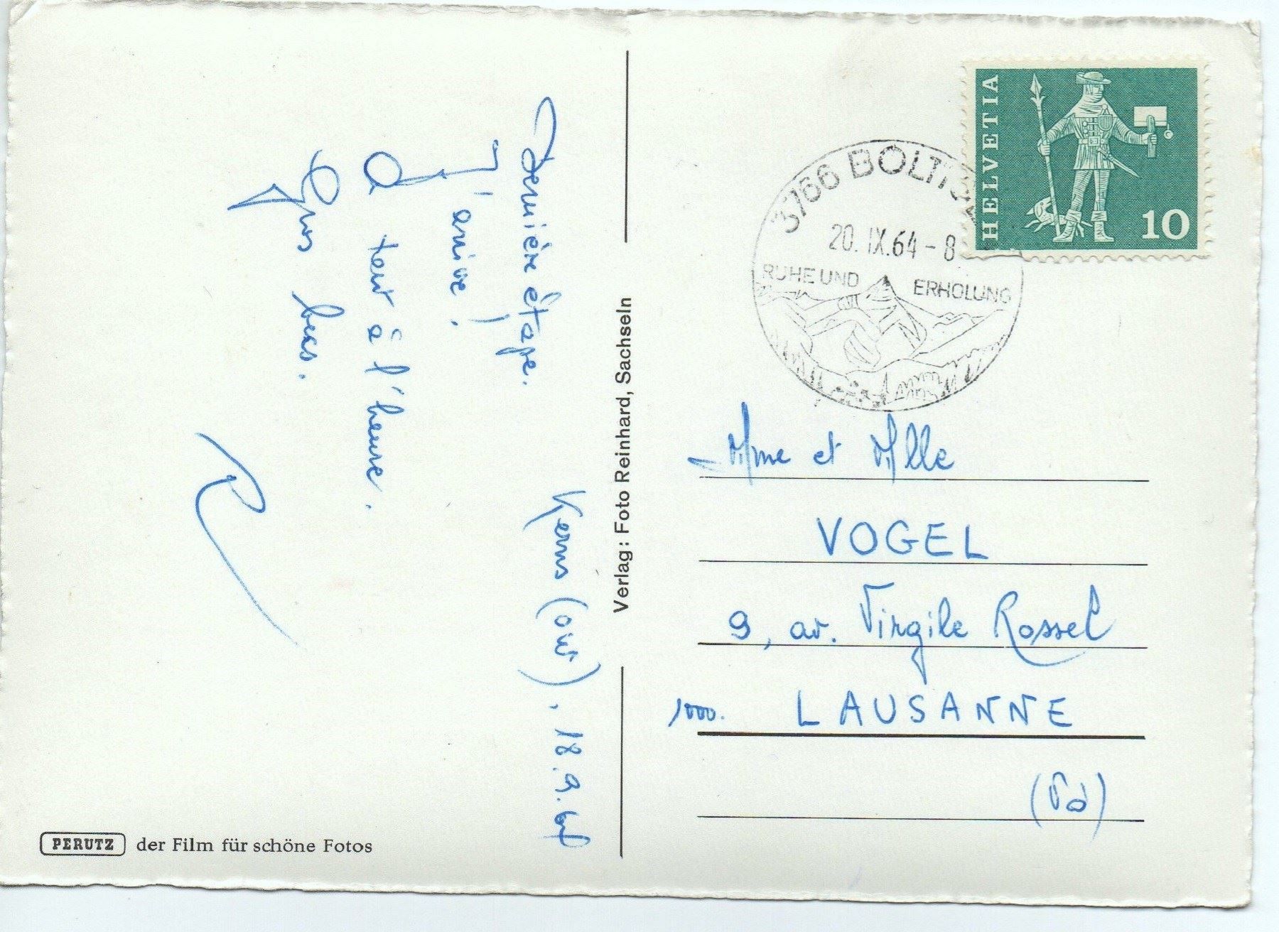 Cartoline postali: KERNS Dorfpartie - Rössli – Usato da Jona venduto da philajona 1