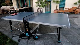 Tischtennis Cornilleau 400X Outdoor mit 4 Schlägern