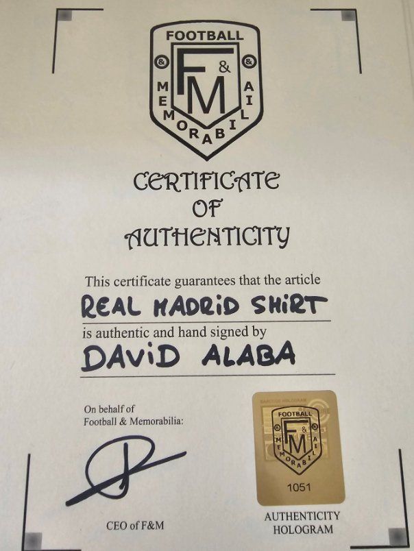 Autografi: David Alaba Signiertes Real Madrid Trainingshirt mit COA – Nuovo (secondo la descrizione) da Uetikon am See venduto da vi3nnaC4lling 3