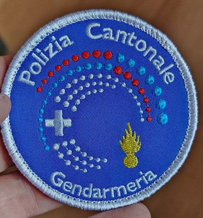 Polizia Toppa In Gomma Fluor Con Velcro - Misura 13x4.3 Cm - Gadget Per Forze Dell'Ordine