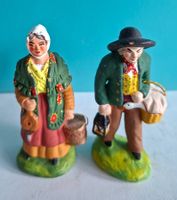 Carbonel Miniaturfiguren, Bauernpaar, Vintage aus Frankreich